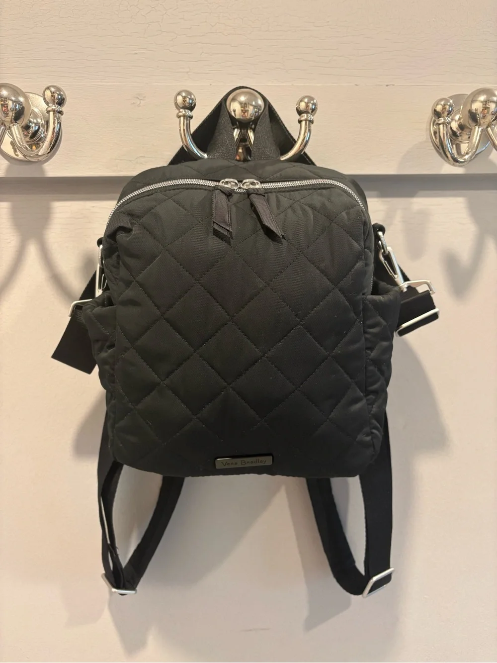 black vera bradley mini backpack Outlet Essential Small in Moonless Night Casual Daypacks by Vera Bradley Small Backpack- Black- Vera Bradley